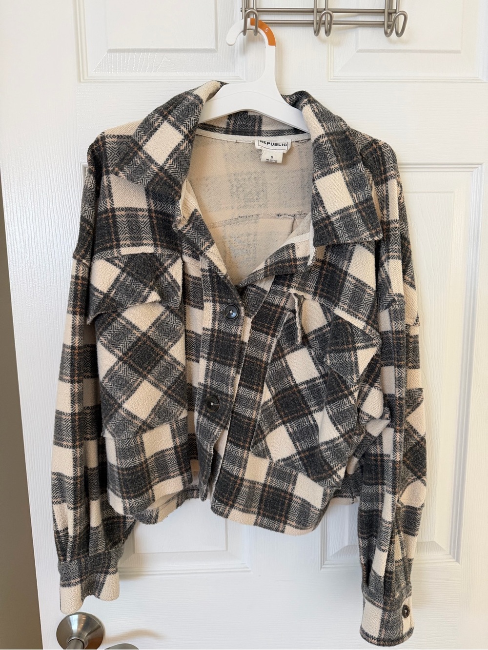 Plaid Cropped Shacket